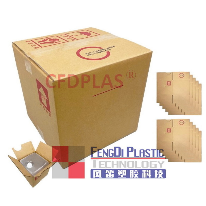 Caja de cartón corrugado exterior Cubitainer de 4 litros y 1 galón